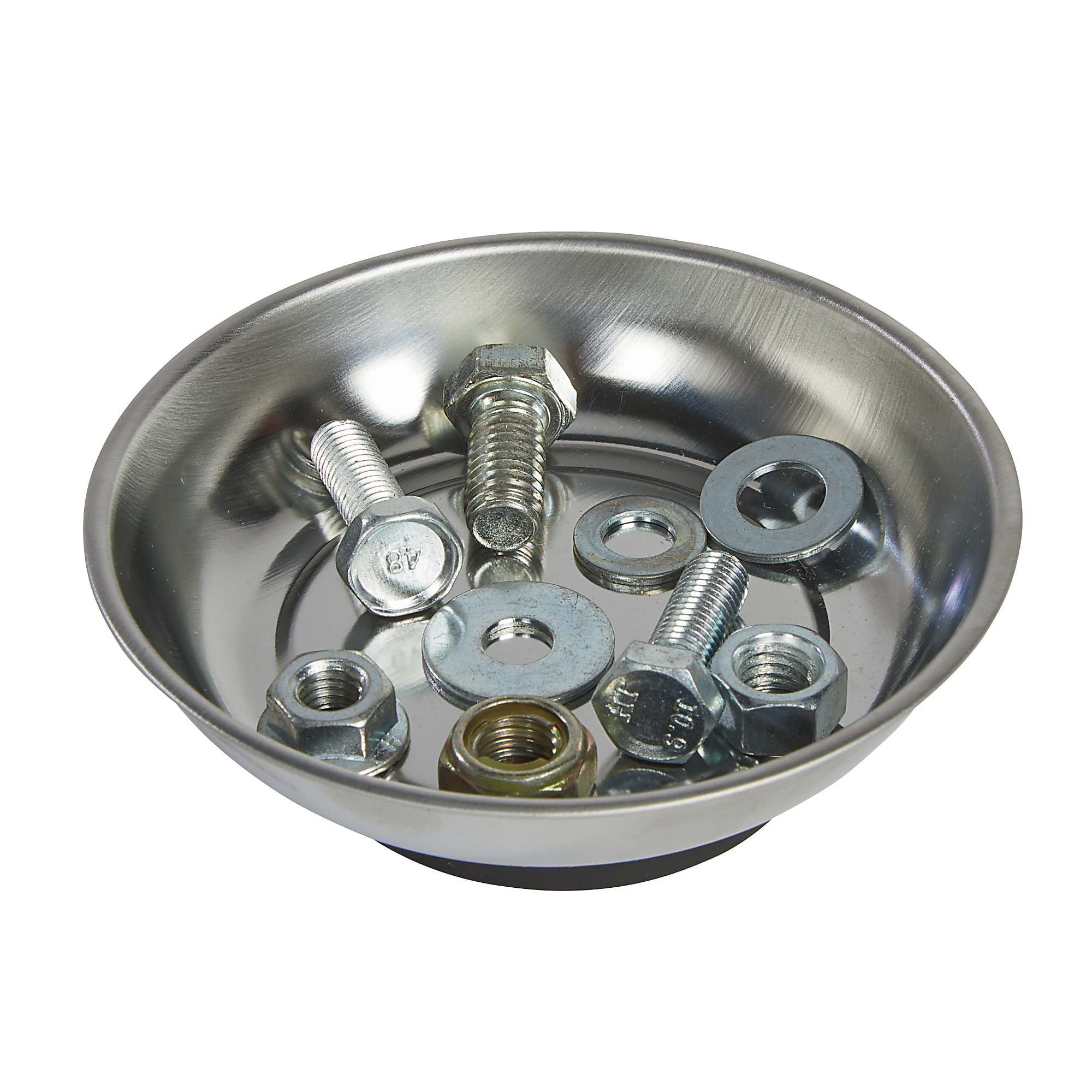 Ironton Stainless Steel Magnetic Parts Tray, 4-1/4in. Dia. x 1-1/4in.H